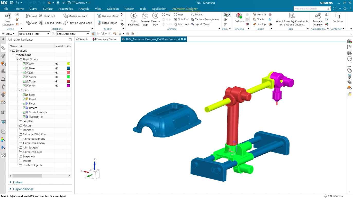 Rigid Groups and Joints in the graphic display