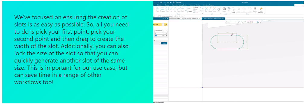 Creating profiles using the new Sketch Slot command