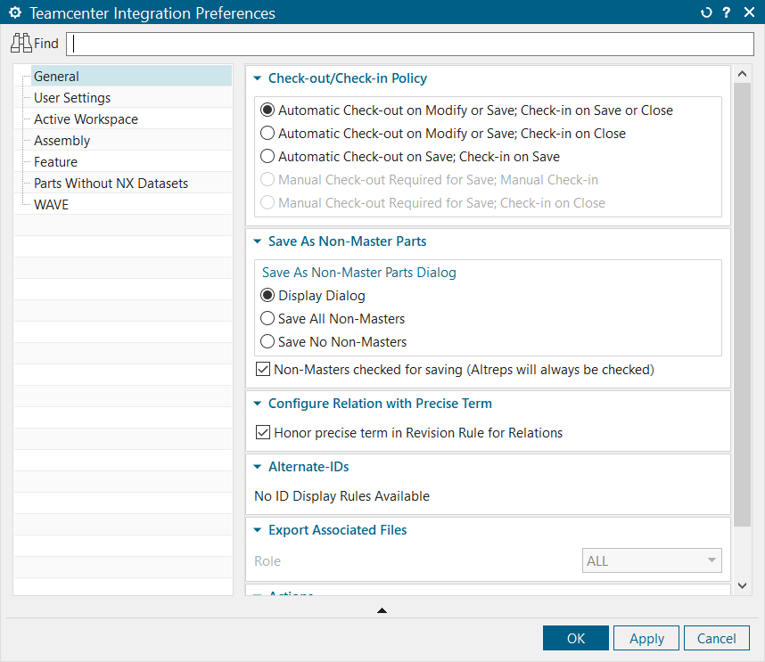Teamcenter-Integration-Preferences